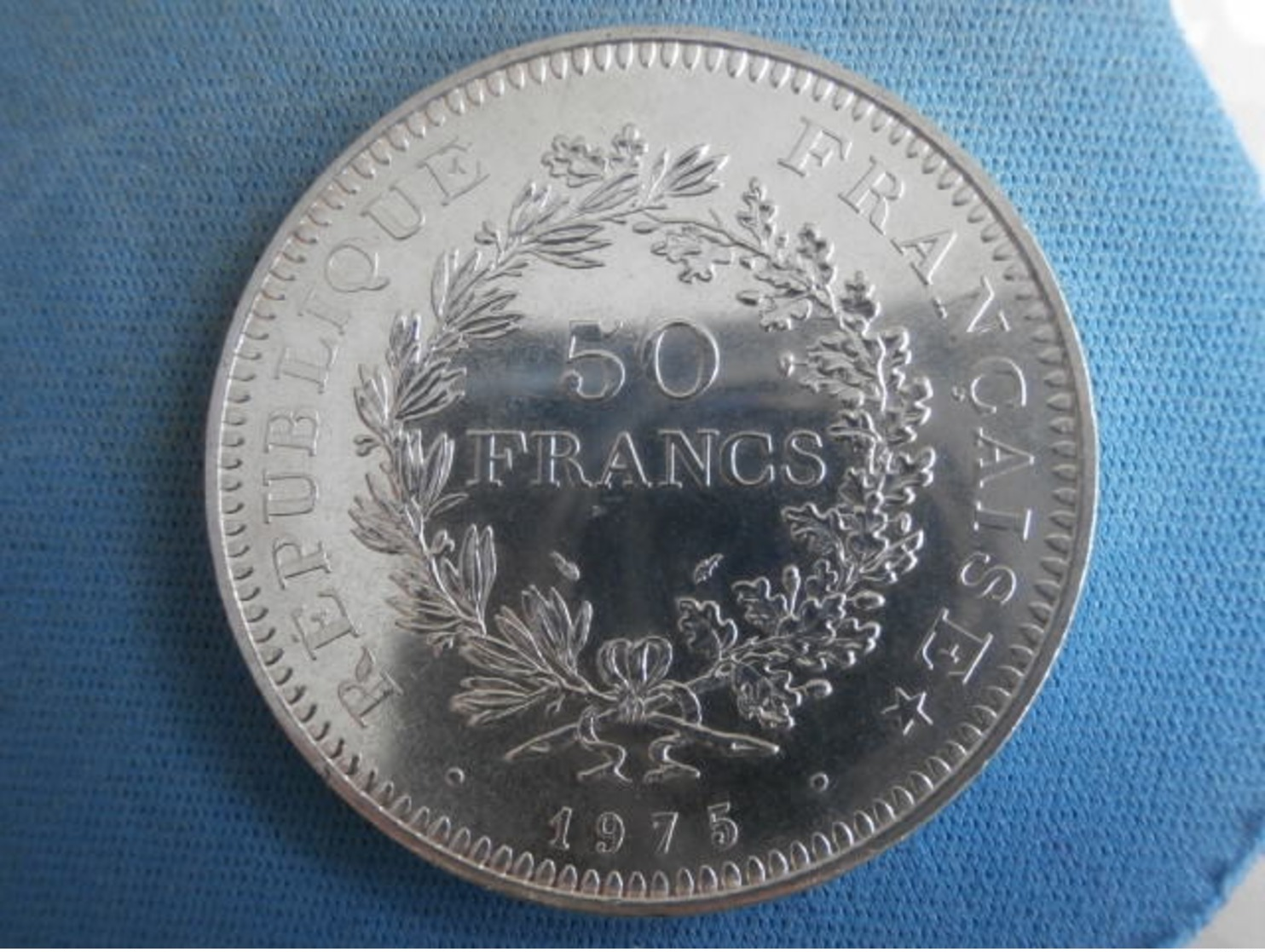 Pièce En Argent 50 Francs Hercule, Année 1975 - Autres & Non Classés