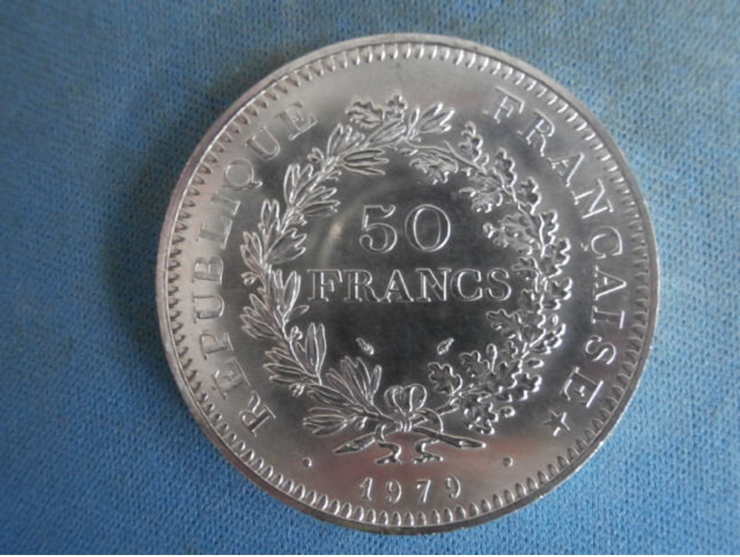 Pièce En Argent 50 Francs Hercule, Année 1979 - Autres & Non Classés