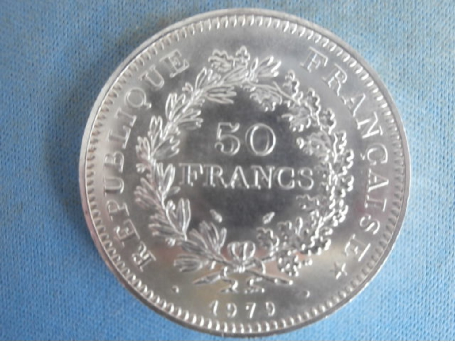 Pièce En Argent 50 Francs Hercule, Année 1979 - Autres & Non Classés