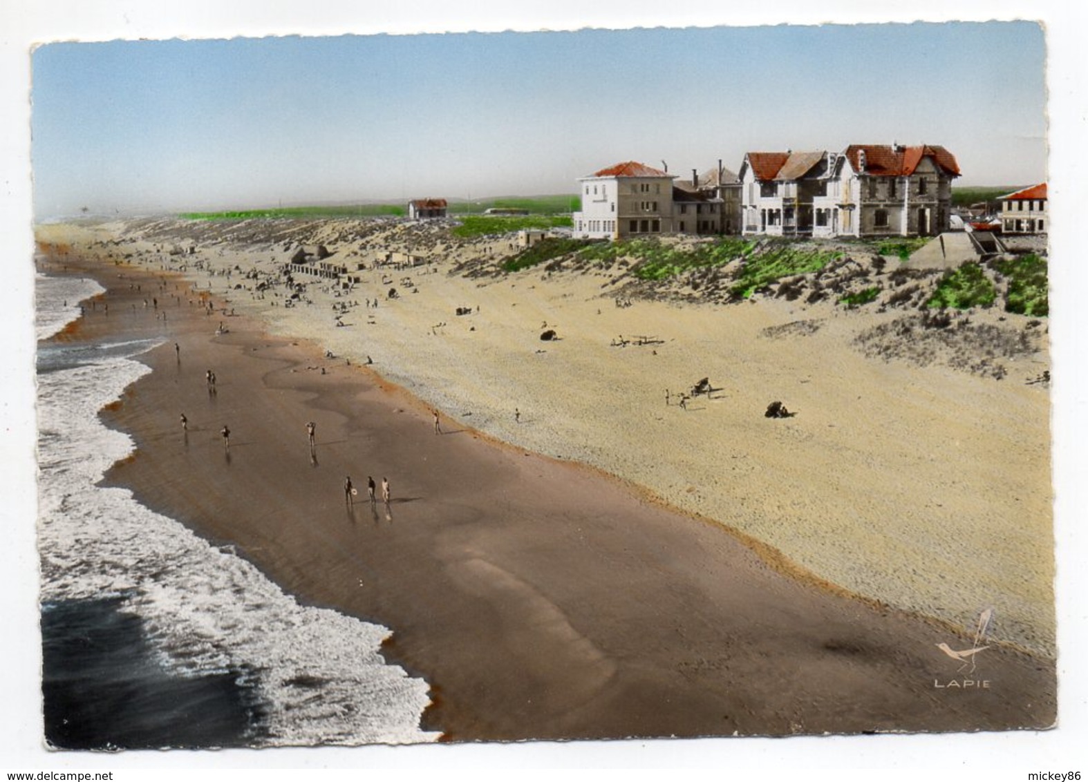 BISCAROSSE-PLAGE--Vue Aérienne ,La Plage......pas Très Courante - Biscarrosse