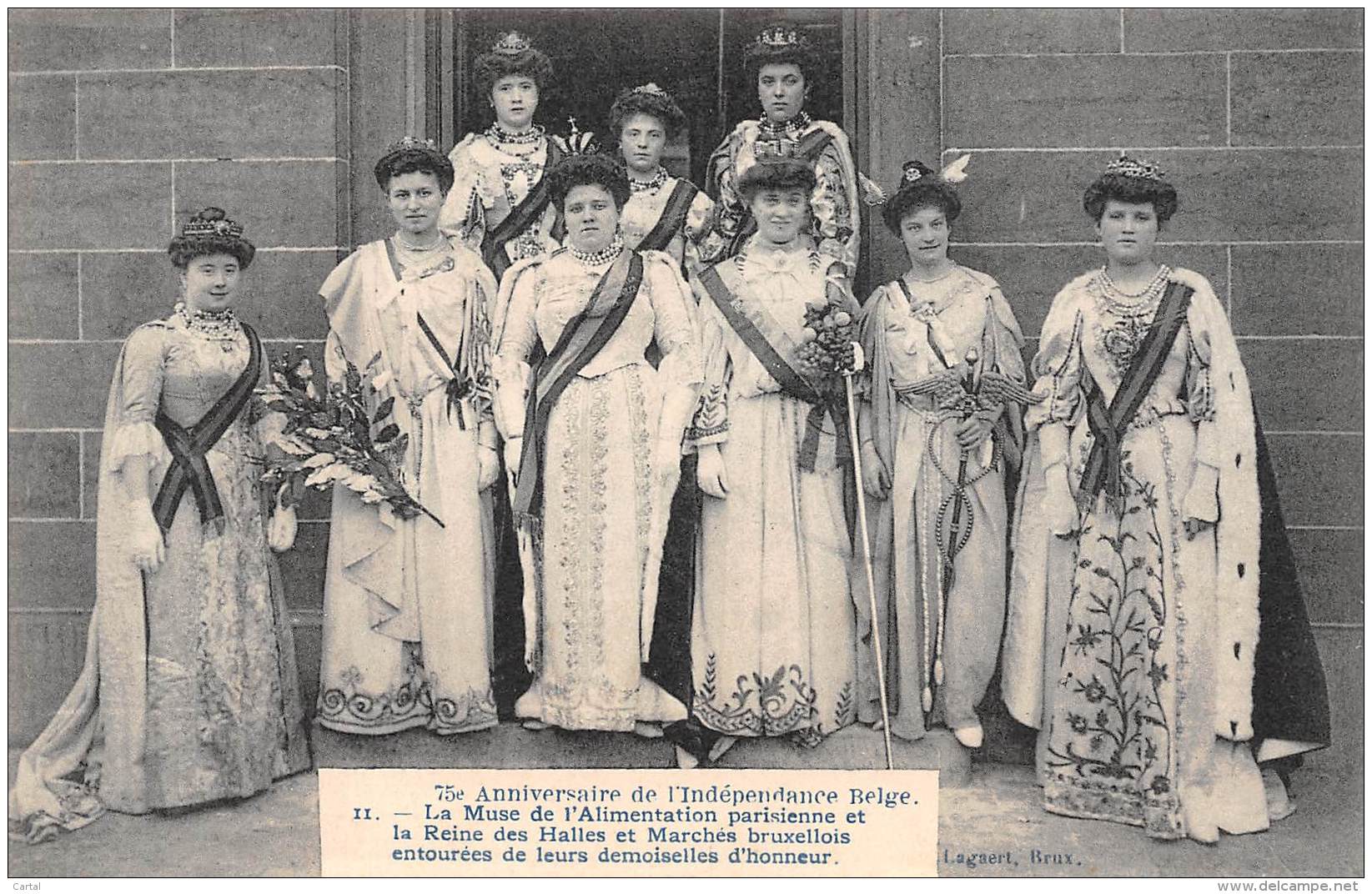 75e Anniversaire De L'Indépendance Belge - 11 - La Muse De L'Alimentation Parisienne Et La Reine Des Halles Et Marchés - Feesten En Evenementen