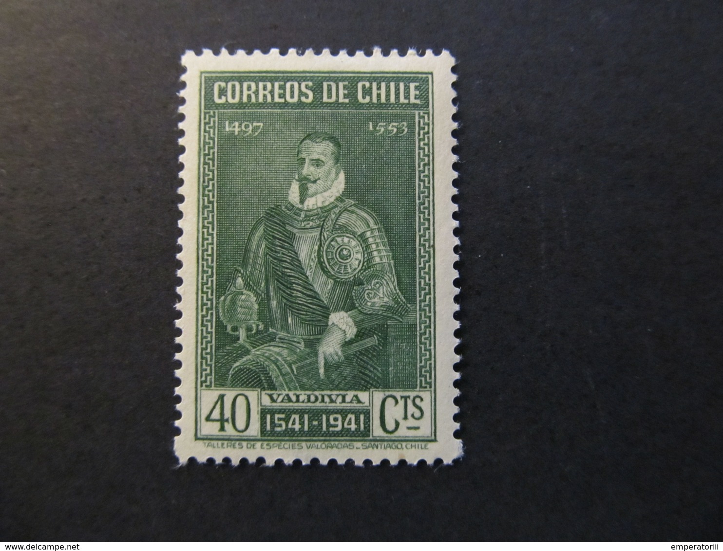 1941 - CHILE - PEDRO DE VALDIVIA - SCOTT 212 A90 40C - Chile