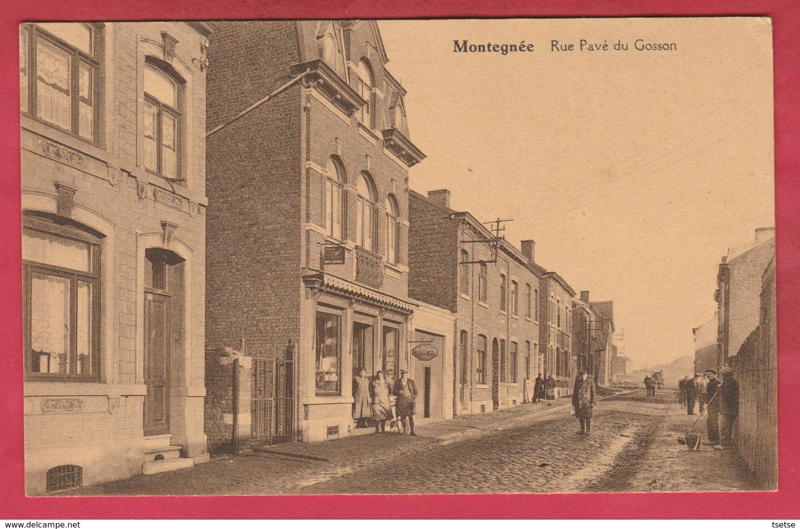 Montegnée - Rue Pavé Du Gosson ...carte Animée , Magasin ( Voir Verso ) - Saint-Nicolas