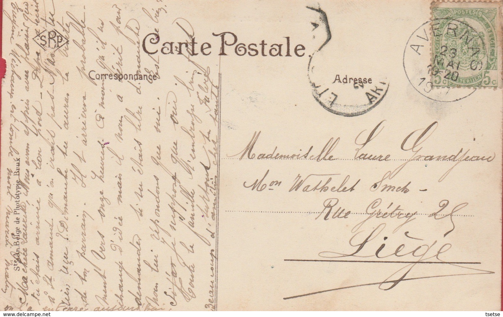 Bertrée - Villa De M. Delange - 1917 - S.B.P. ( Voir Verso ) - Hannut
