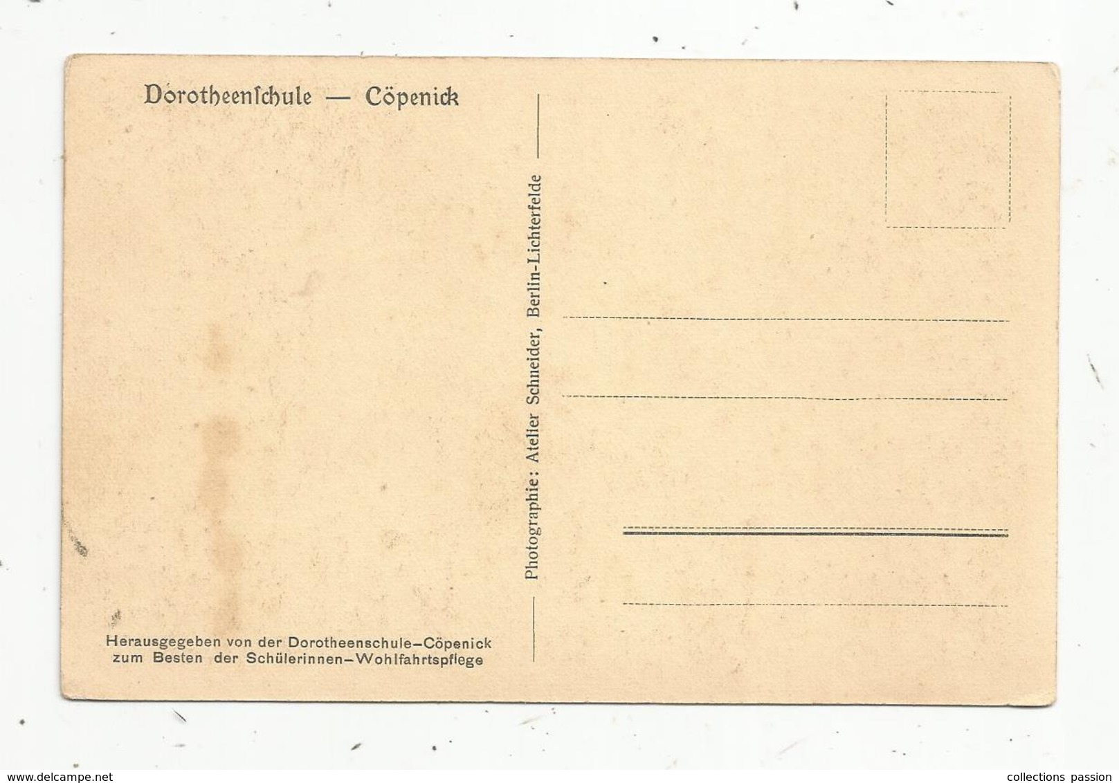 Cp , Allemagne , BERLIN , Dorotheenschule , Cöpenick , Vierge , 2 Scans - Sonstige & Ohne Zuordnung