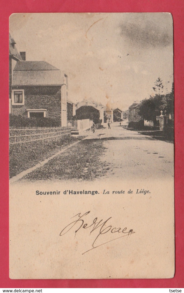 Havelange - La Route De Liège - 1903  ( Voir Verso ) - Havelange