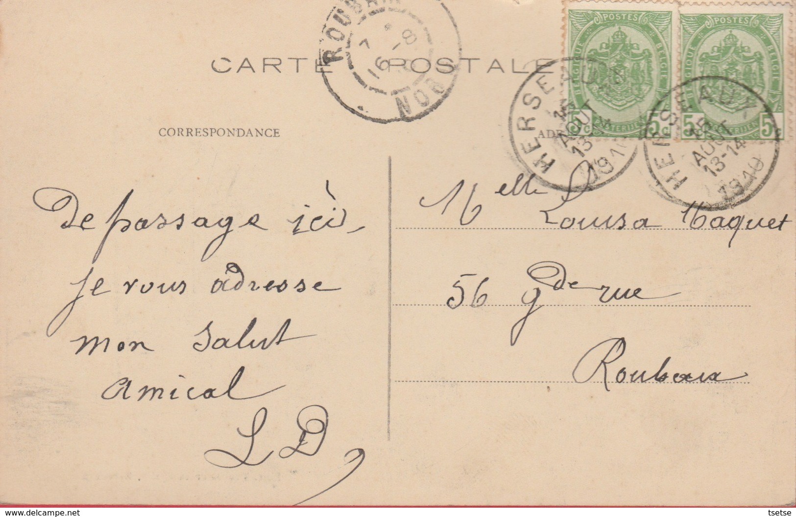 Herseaux - Rue De La Citadelle ... Carte Animée - 1910  ( Voir Verso ) - Mouscron - Moeskroen