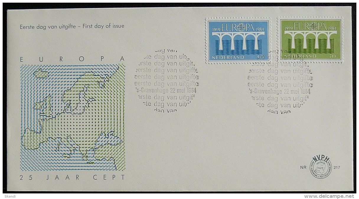 NIEDERLANDE 1984 Mi-Nr. 1251/52 CEPT FDC - 1984