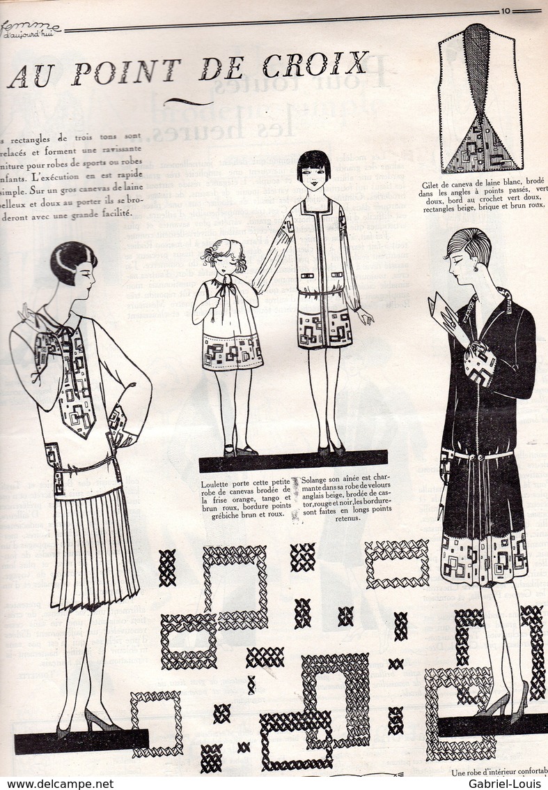 La Femme D'aujourd'hui - Suisse Romande - Revue Bimensuelle Féminine No 42 - 1er Octobre 1927 - Lausanne - 24 Pages-Mode - 1900 - 1949