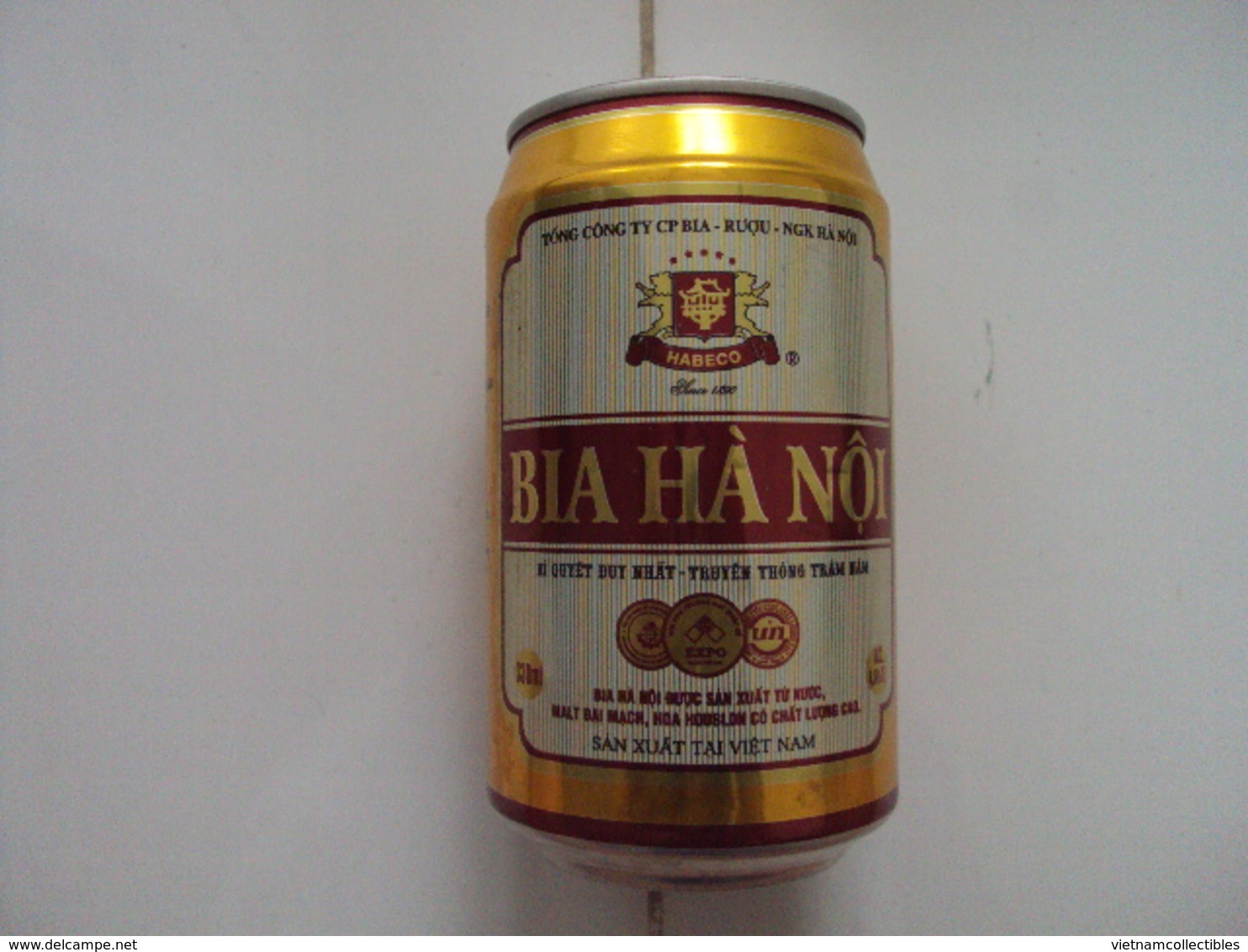 Vietnam Viet Nam 330ml Empty Beer Can : Hanoi New Year 2011 / Opened By 2 Holes At Bottom - Cannettes