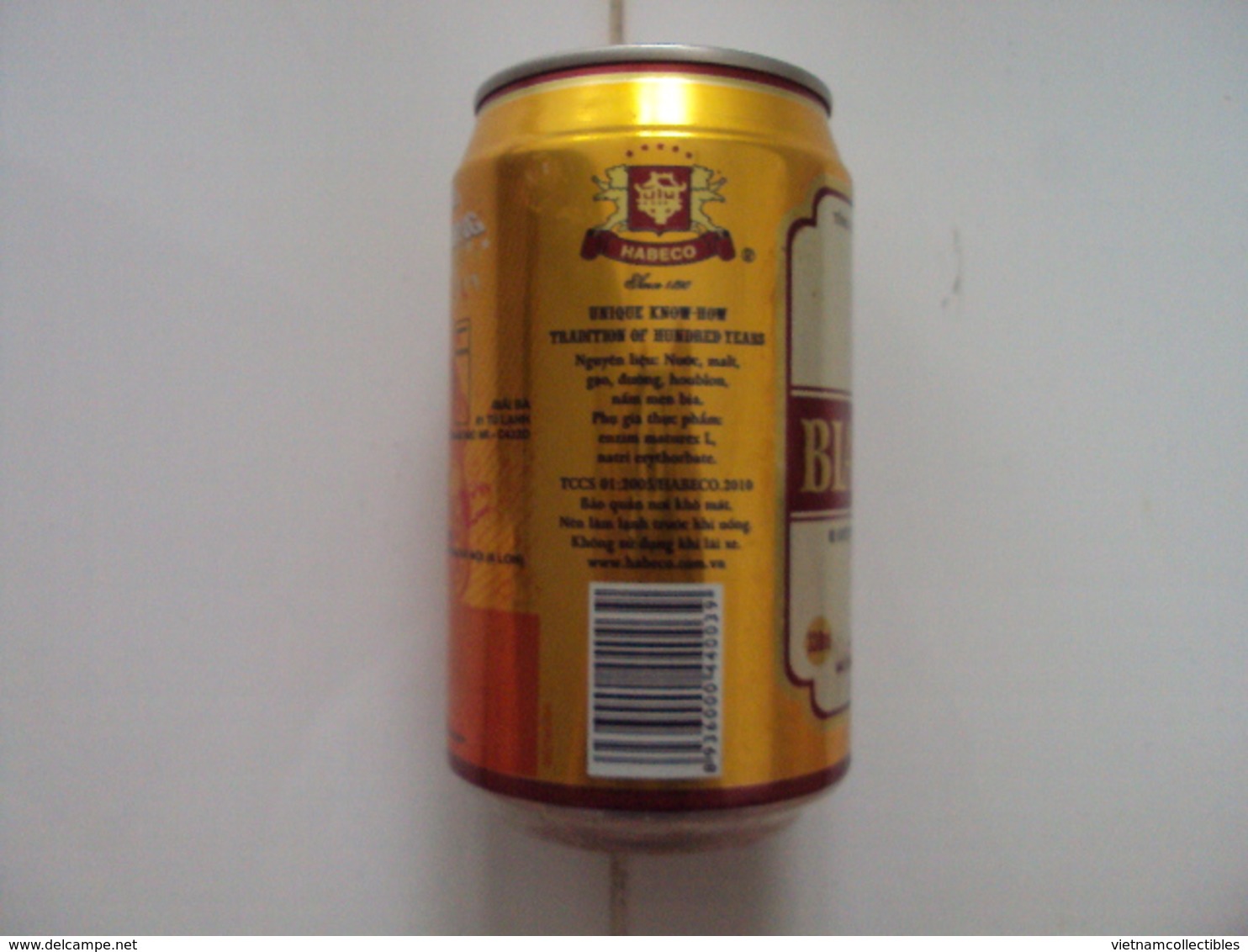 Vietnam Viet Nam 330ml Empty Beer Can : Hanoi New Year 2011 / Opened By 2 Holes At Bottom - Cannettes