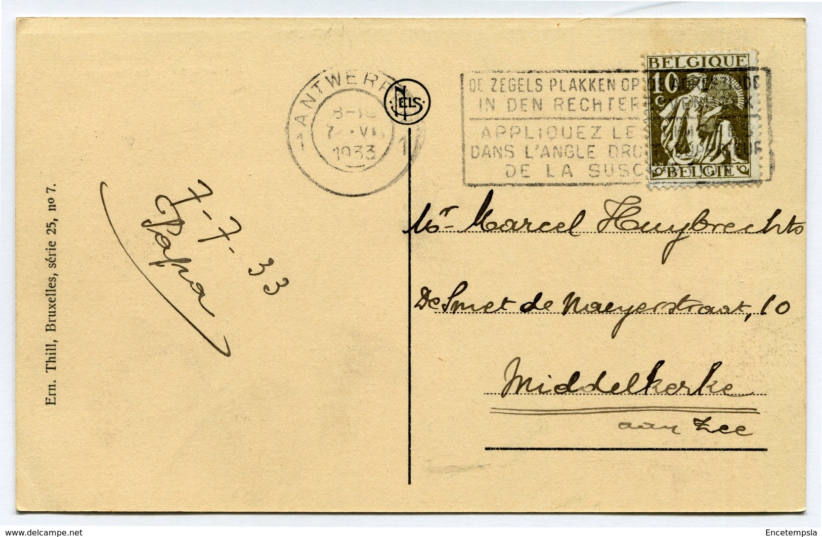 CPA - Carte Postale - Belgique - Anvers -  Avenue De Keyser - 1933 (CP2122) - Antwerpen