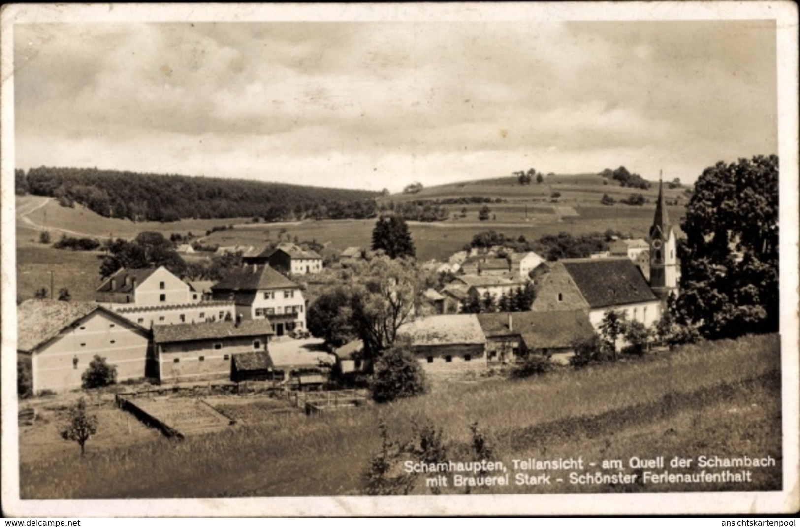 Cp Schamhaupten Altmannstein Oberbayern, Brauerei Stark, Teilansicht - Other & Unclassified