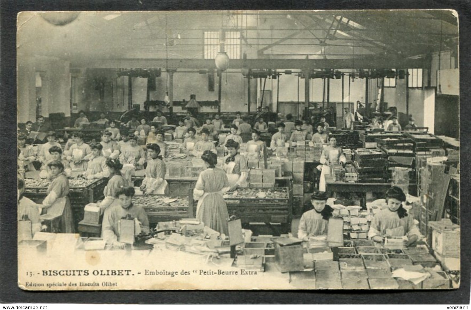 CPA - TALENCE - Usine Des BISCUITS OLIBET - Emboîtage Des "Petit-Beurre Extra", Très Animé - Autres & Non Classés