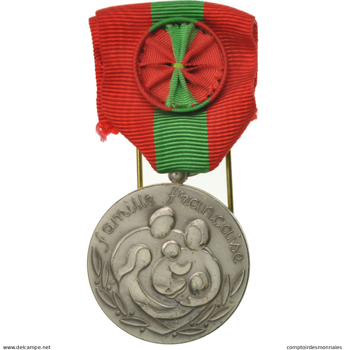 France, Famille Française, Médaille, Excellent Quality, Silvered Bronze, 33 - Autres