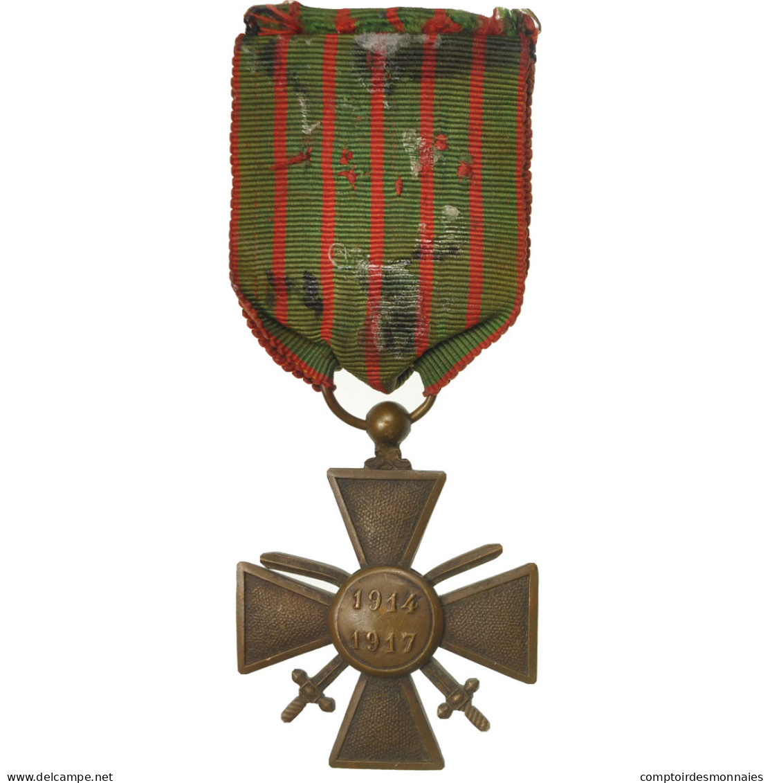 France, Croix De Guerre, Médaille, 1914-1917, Good Quality, Bronze, 37 - Autres