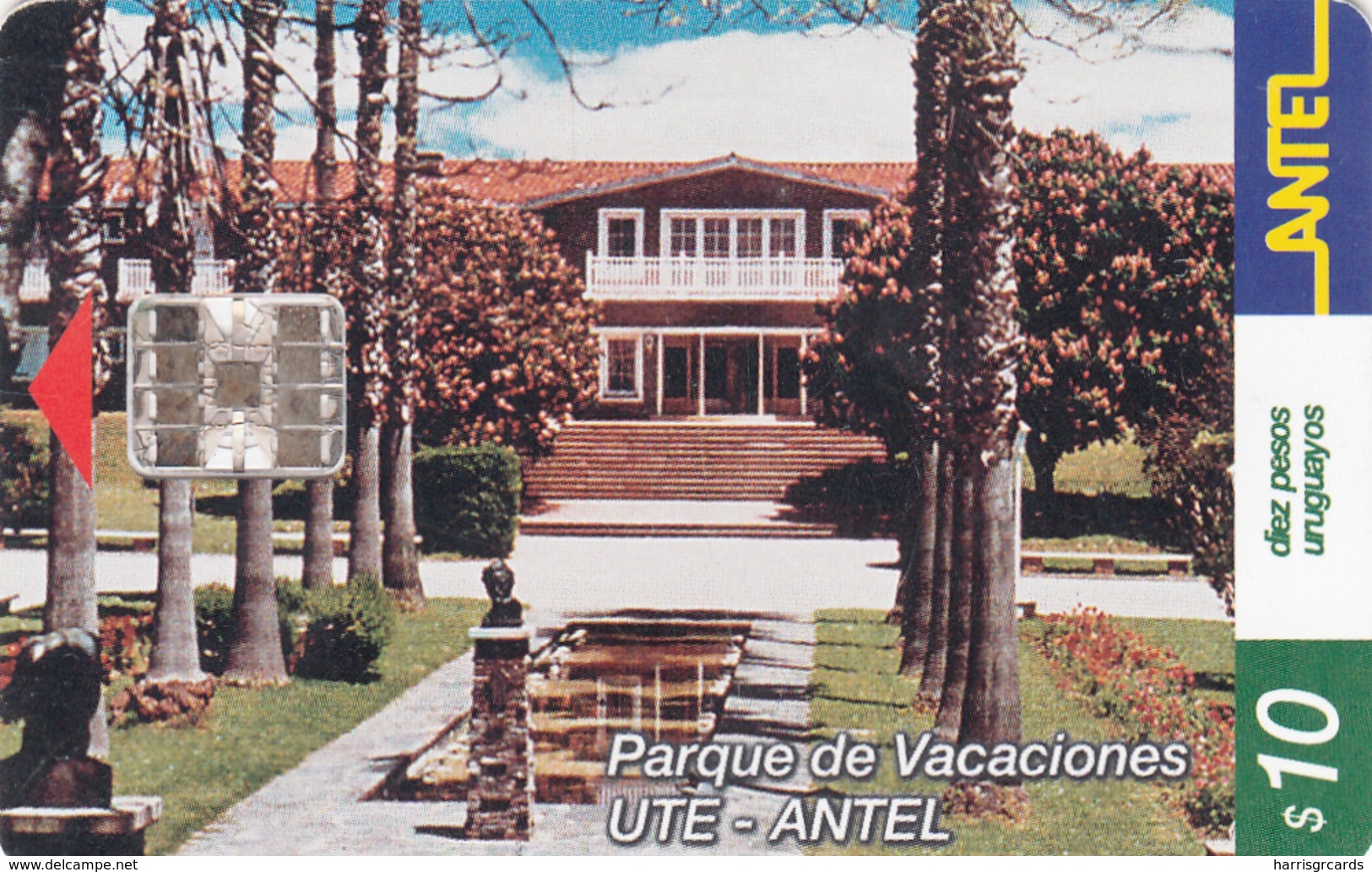 URUGUAY - Parque De Vacaciones Ute-antel, TC 190a, 10 $ , Tirage 100.000, Used - Uruguay