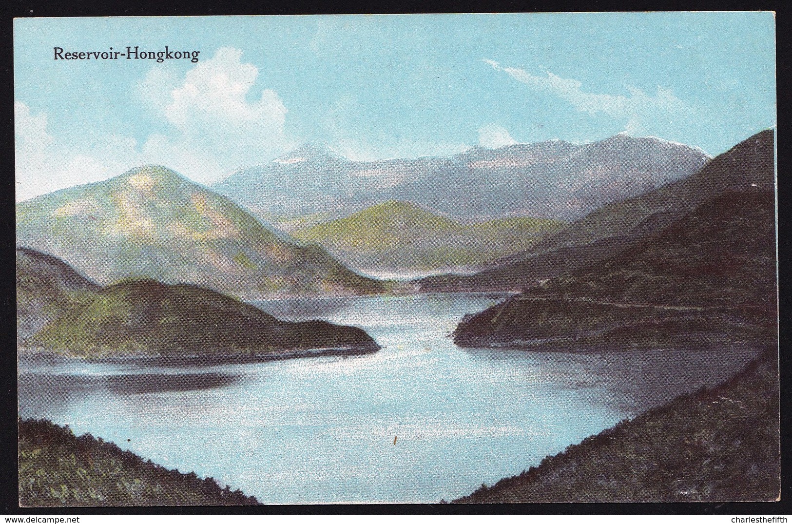 VINTAGE OLD CARD CPA ** HONGKONG  - RESERVOIR - PERFECT CONDITION ! RARE THIS ONE ! - Chine (Hong Kong)