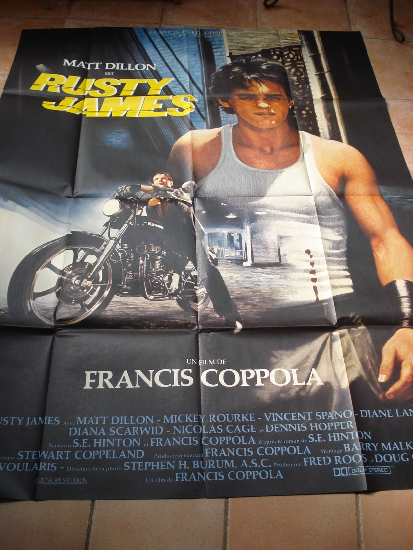 AFFICHE FILM RUSTY JAMES FRANCIS FORD COPPOLA MATT DILLON MICKEY ROURKE  FT 120X160 - Affiches & Posters