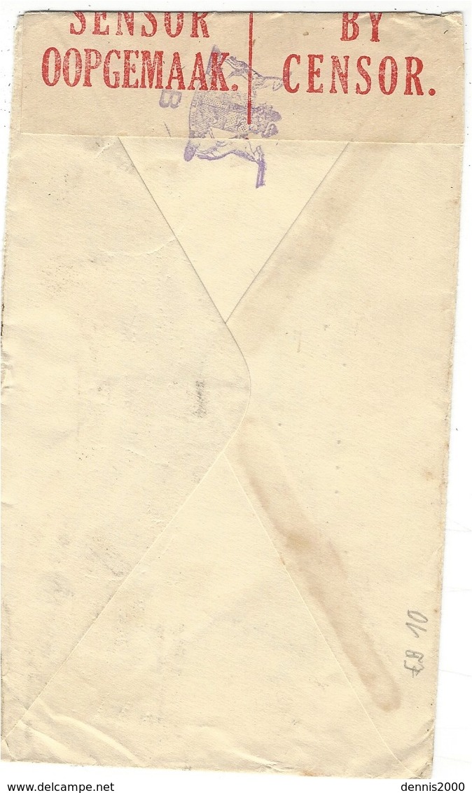 1942- Envelop From Johannesburg  To California  - South African  Censor  + TAXE  30 Centimes = 6 Cents - Non Classés