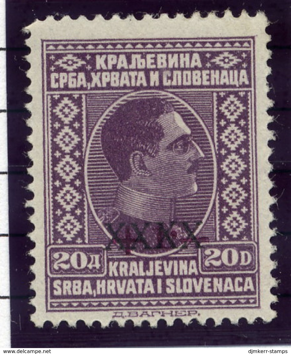 YUGOSLAVIA 1928 Cancelled Surcharge 20 D. MNH / **.  Michel 220 - Ongebruikt