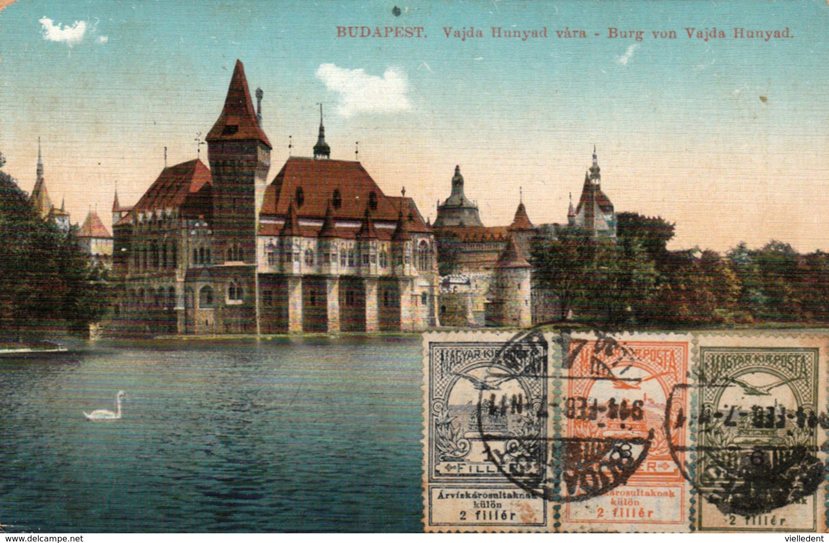 BUDAPEST- Burg Von Vajda Hunyad - Timbres Et Marcophilie Budapest Magyar Posta 1914 -  2 Scans - Hongrie