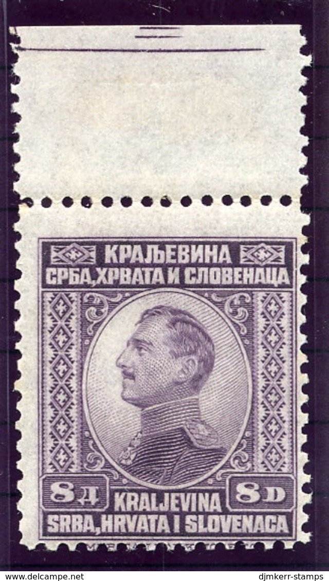 YUGOSLAVIA 1923 King Alexander Definitive 8 D. MNH / **.  Michel 171 - Unused Stamps