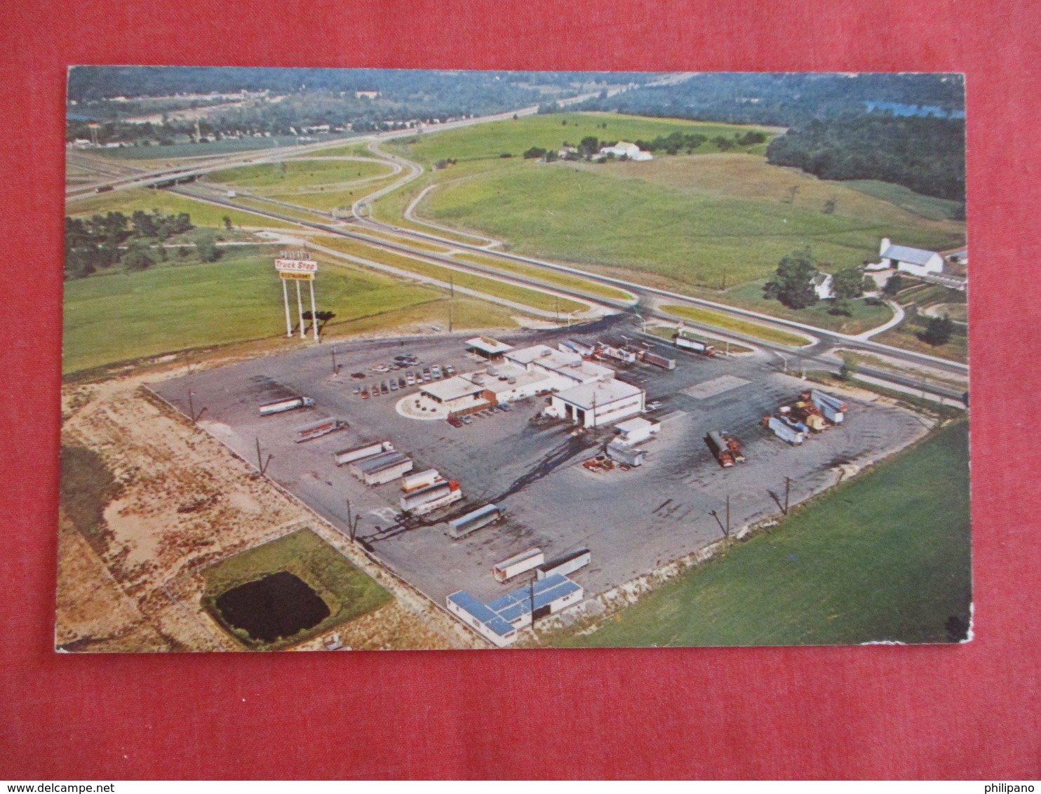Aerial View State Line Truck Stop  Richmond  Indiana > -ref 2929 - Other & Unclassified