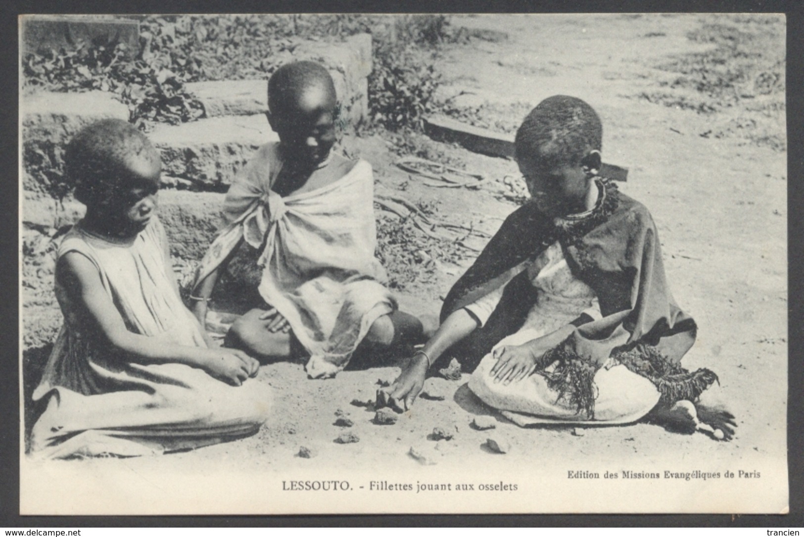 Lessouto - Fillettes Jouant Aux Osselets - Edit. Missions Évangéliques De Paris - Voir 2 Scans - Lesotho