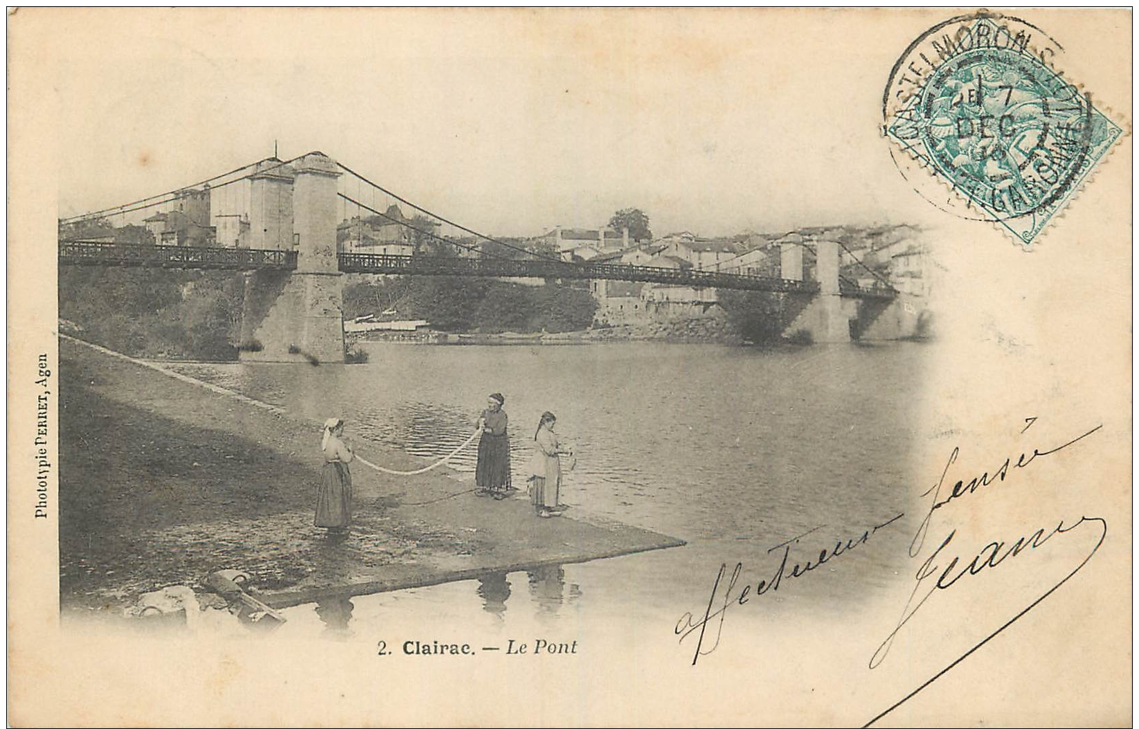 47-239 CPA  CLAIRAC  Le Pont   Belle Carte - Autres & Non Classés