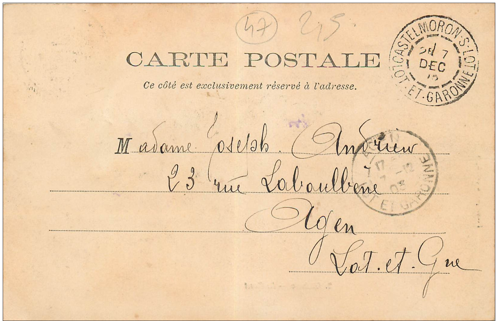 47-239 CPA  CLAIRAC  Le Pont   Belle Carte - Other & Unclassified