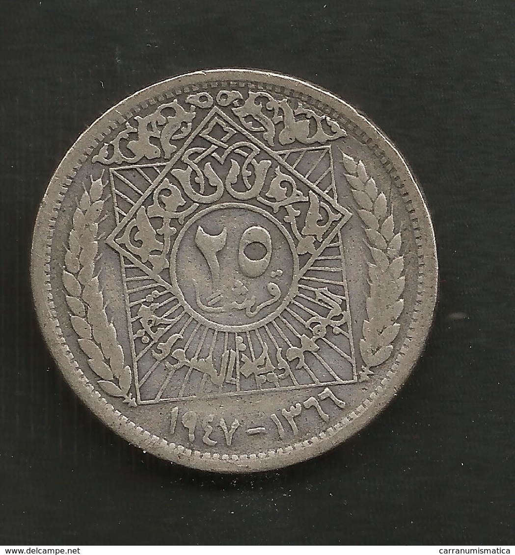 SYRIA - 25 PIASTRES ( 1947 ) Silver/AG - Siria