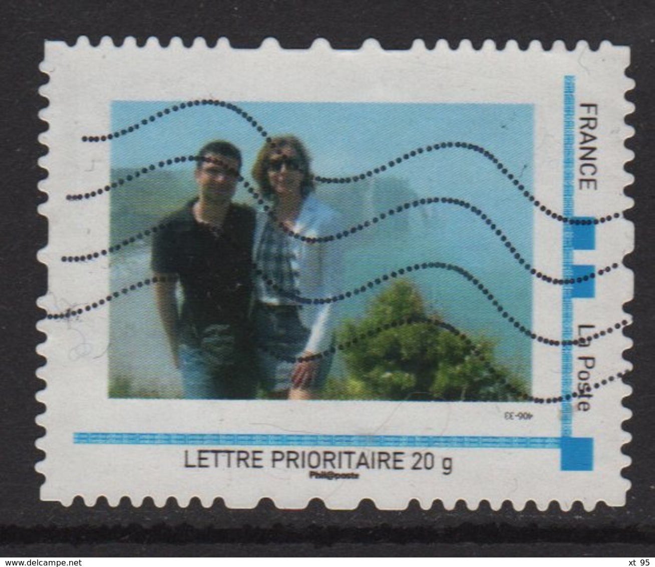 Timbre Personnalise Oblitere - Lettre Prioritaire 20g - Etretat - Used Stamps