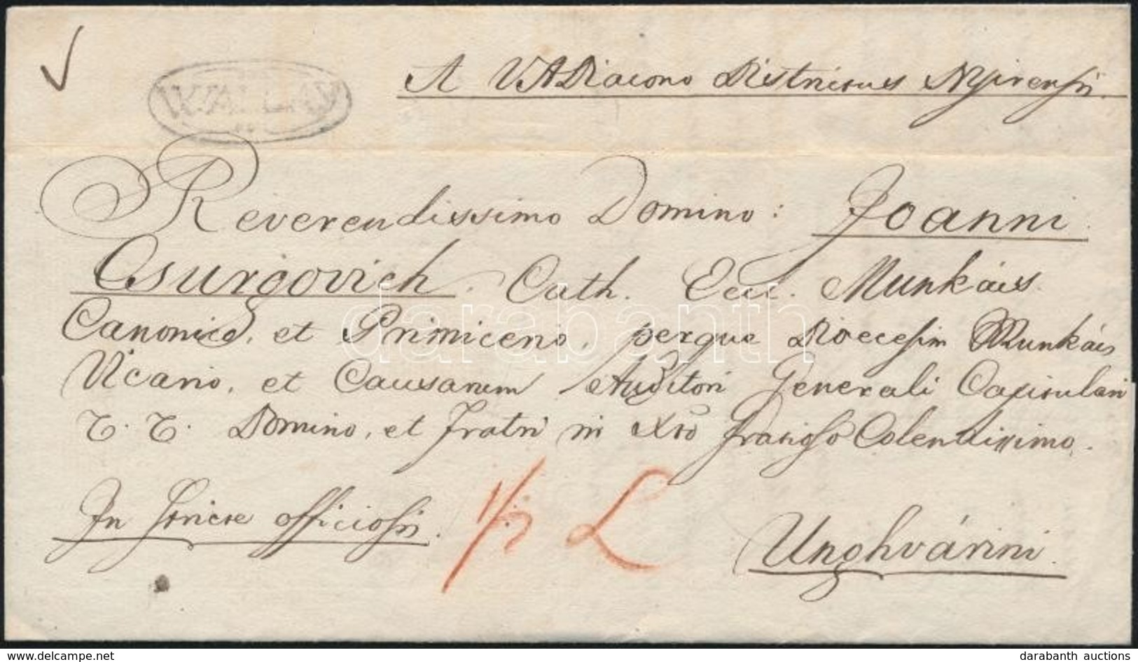 1832 Ex Offo 'WALLAY' - Unghvarini - Other & Unclassified