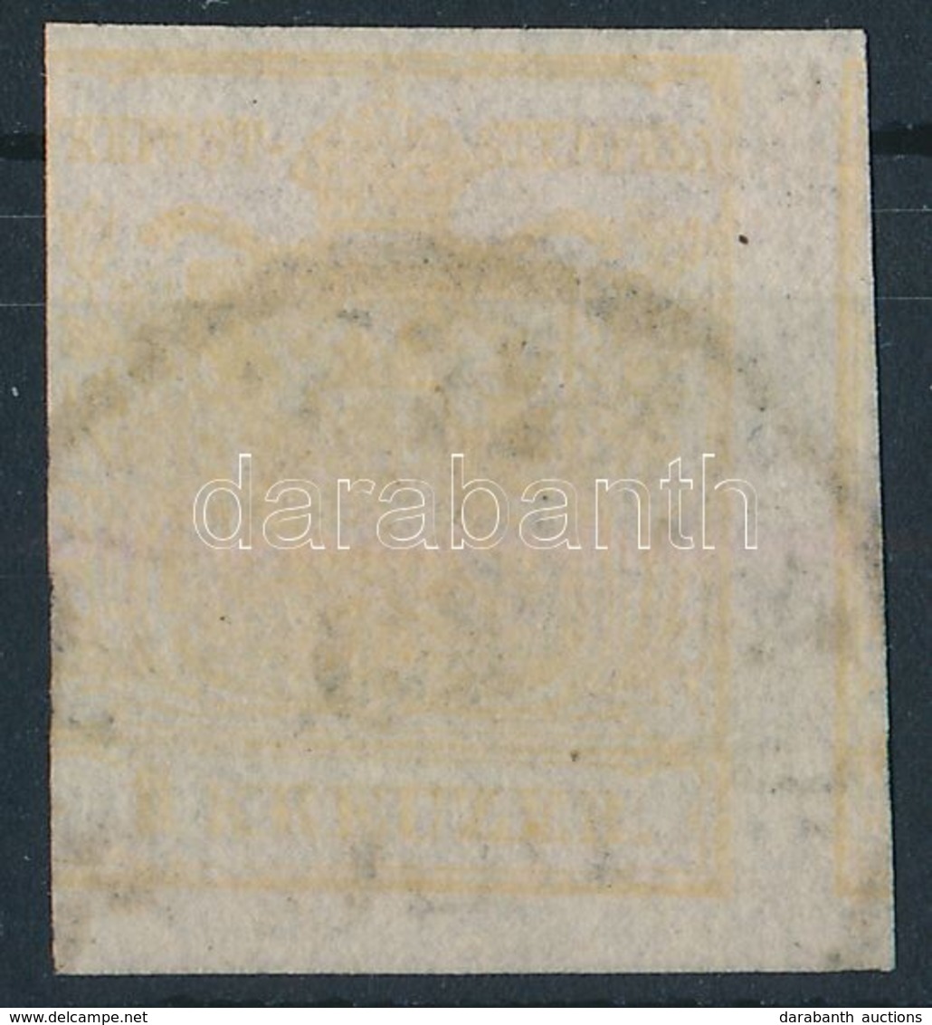 O 1850 1kr HP I Világos Sárgás Okker, Kétoldali Nyomat / Light Yellow Ochre, Printed On Both Sides 'TEMESVÁR' Certificat - Altri & Non Classificati