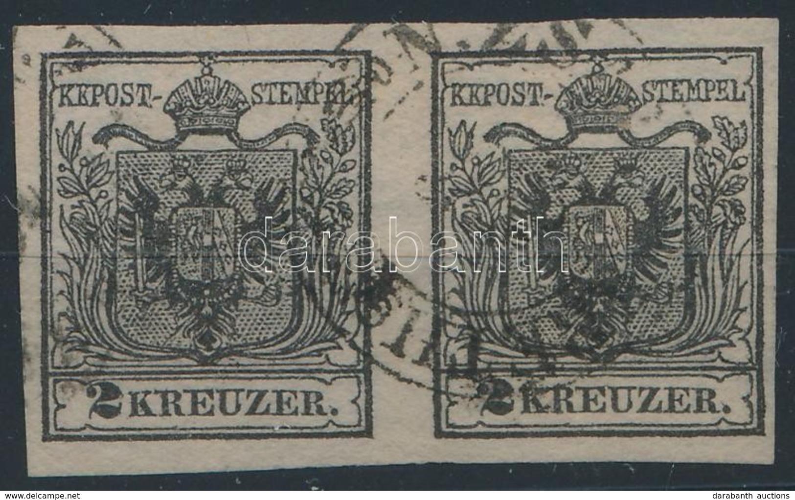 O 1850 2kr HP IIIa Fekete / Black 'N.ZSÁMBOKRÉTH' Certificate: Ferchenbauer - Altri & Non Classificati