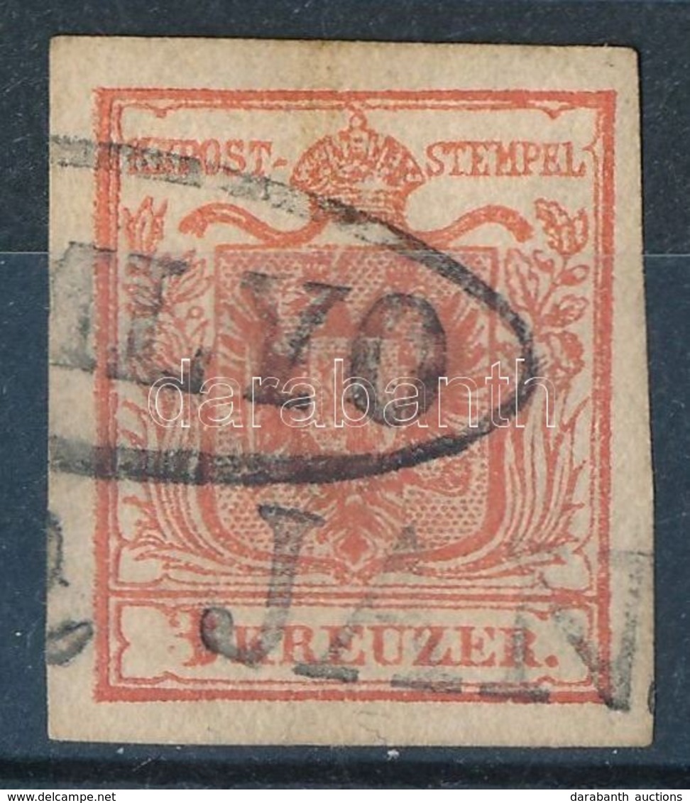 O 1850 3kr Lemezhibás / Plate Flaw '(SO)MLYO' (Gudlin R) - Altri & Non Classificati