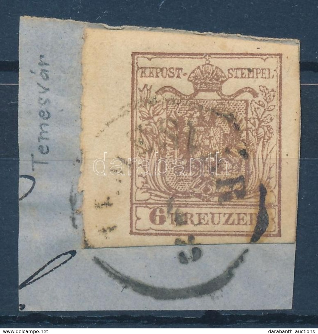 1850 6kr Extra Nagy ívszéllel / With Large Margin 'TEMESVÁR' - Altri & Non Classificati