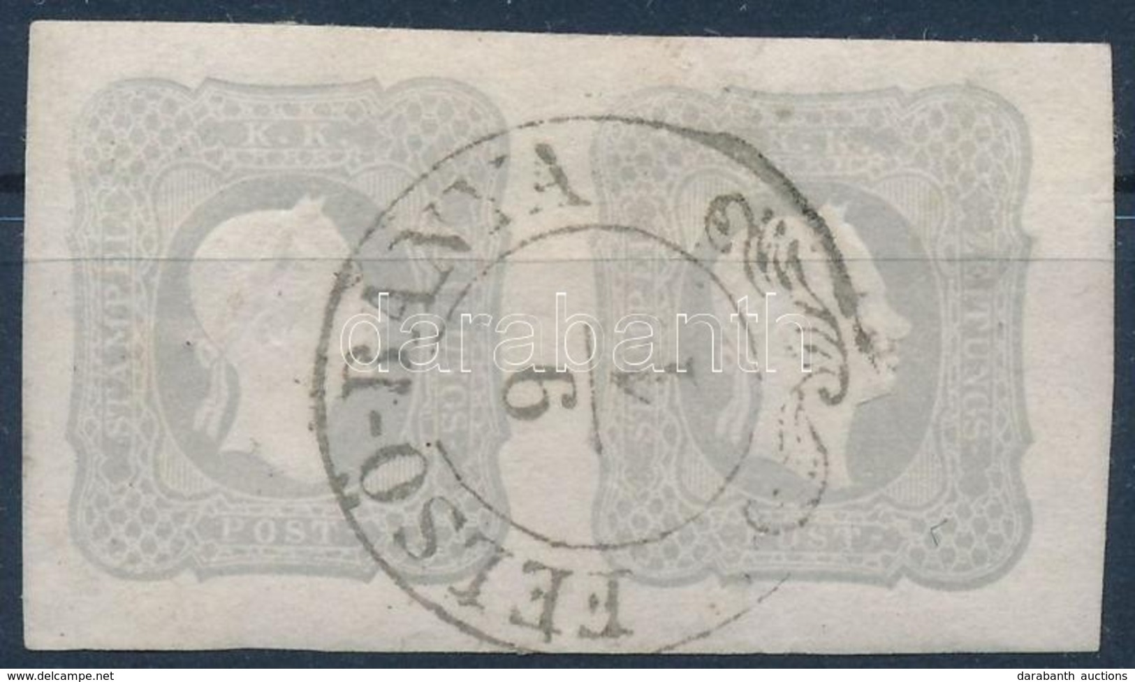 O 1861 Szürke Hírlapbélyeg Pár / Grey Newspaper Stamp Pair 'FELS?-BÁNYA' - Altri & Non Classificati