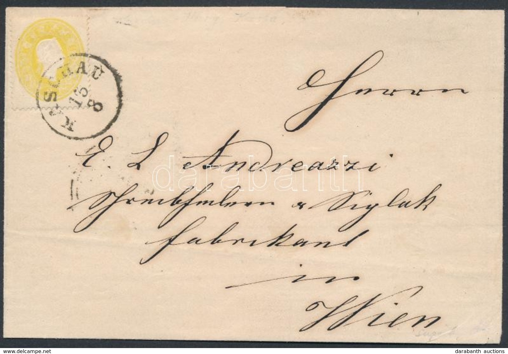 1862 2kr Nyomtatványon / On Printed Matter 'KASCHAU' - Wien - Other & Unclassified