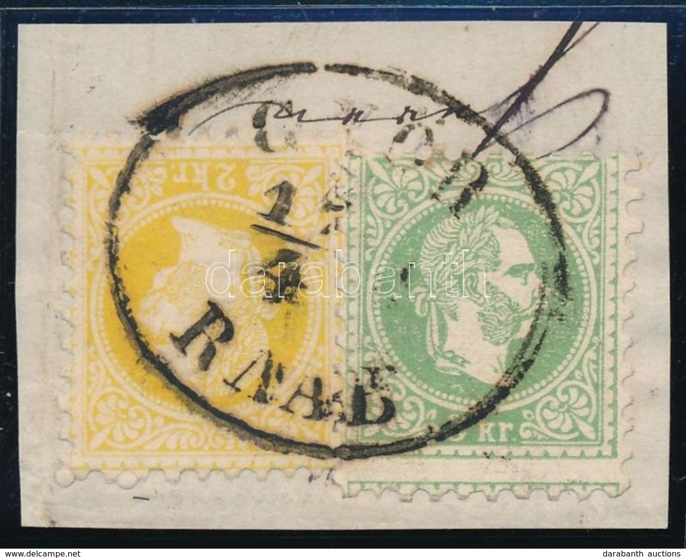 1867 2kr + 3kr 'GY?R RAAB' - Altri & Non Classificati