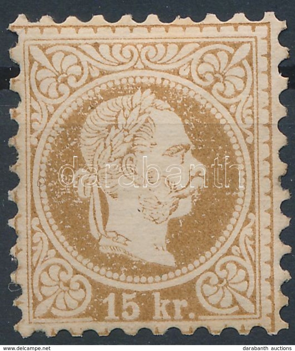* 1867 15kr Sárgásbarna / Yellow Brown (Ferchenbauer EUR 570.-) Certificate: Steiner - Altri & Non Classificati