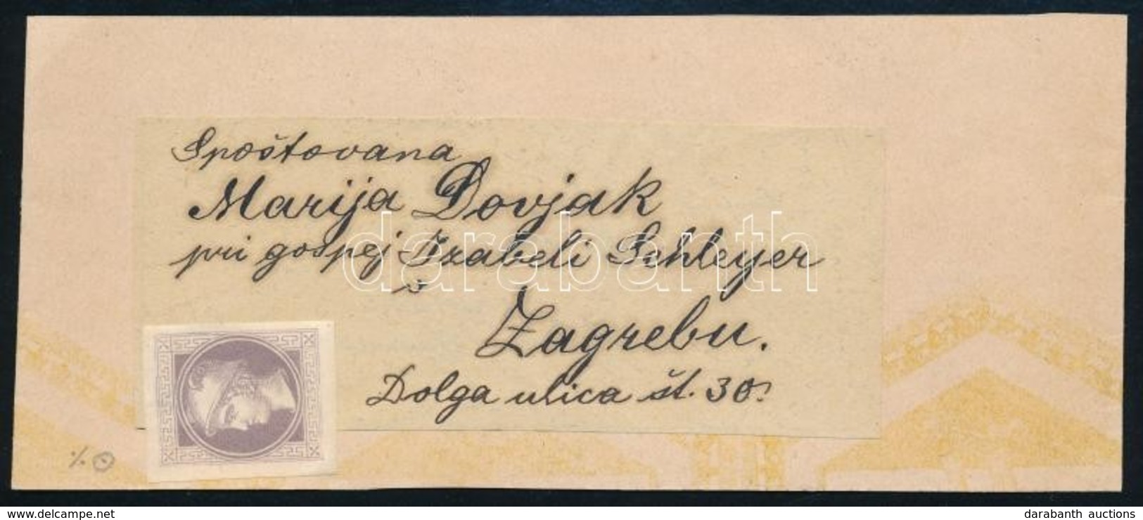 1893 Címszalag Zágrábba Bélyegzés Nélkül / Wrapper To Zagreb, Without Cancallation - Altri & Non Classificati