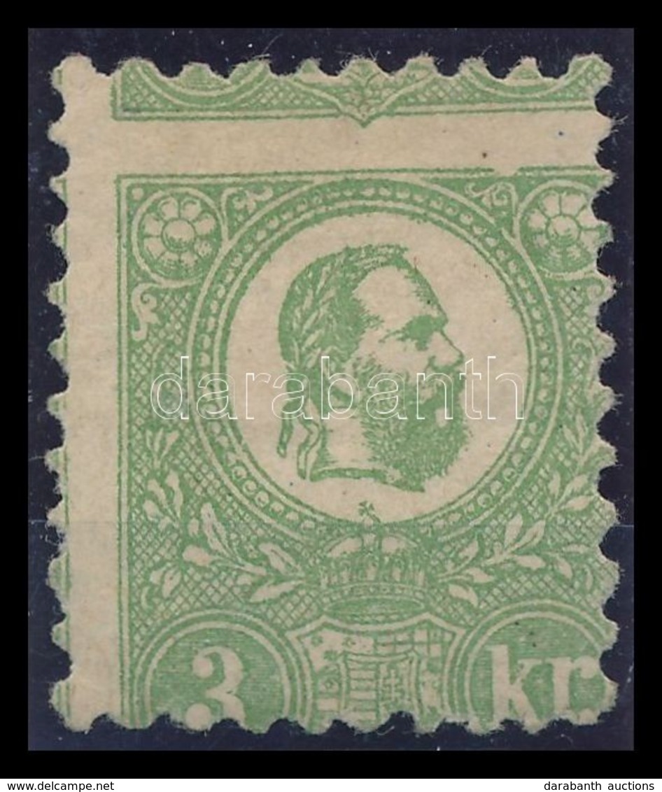 * 1871 K?nyomat 3kr Jelent?s Elfogazással / Mi 2 With Strongly Shifted Perforation - Altri & Non Classificati