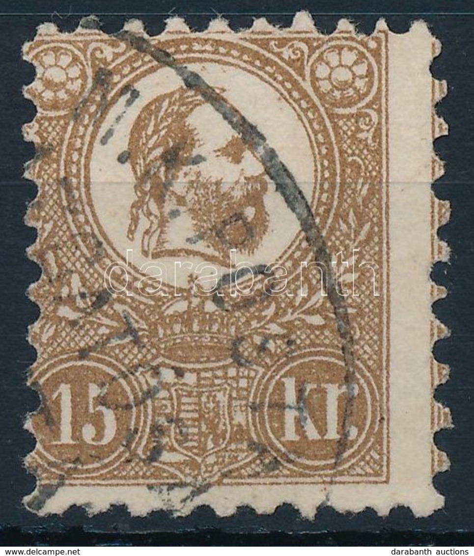 O 1871 Képbe Fogazott K?nyomat 15kr (29.000) / Mi 5 With Strongly Shifted Perforation - Altri & Non Classificati