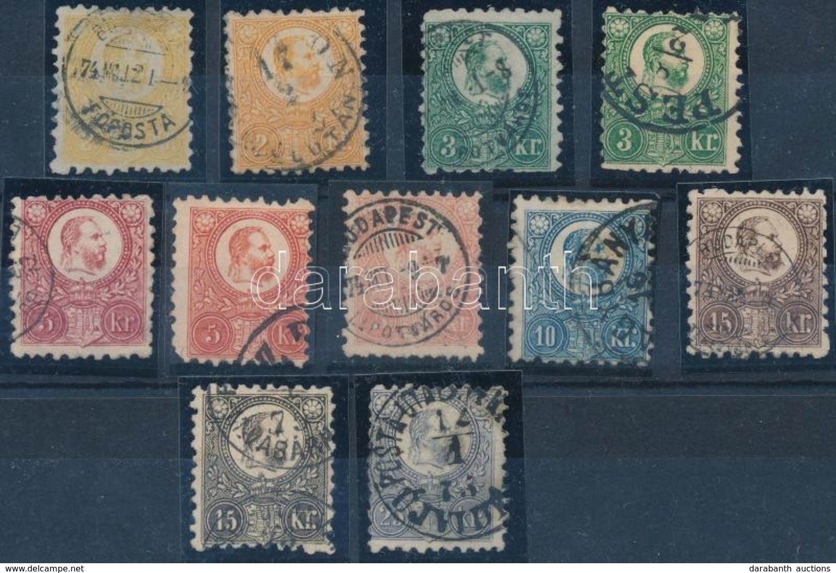 O 1871 Réznyomat Sor + Színváltozatok (~43.000) / Mi 8-13 With Colour Varieties (kis Hibák / Minor Faults) - Altri & Non Classificati