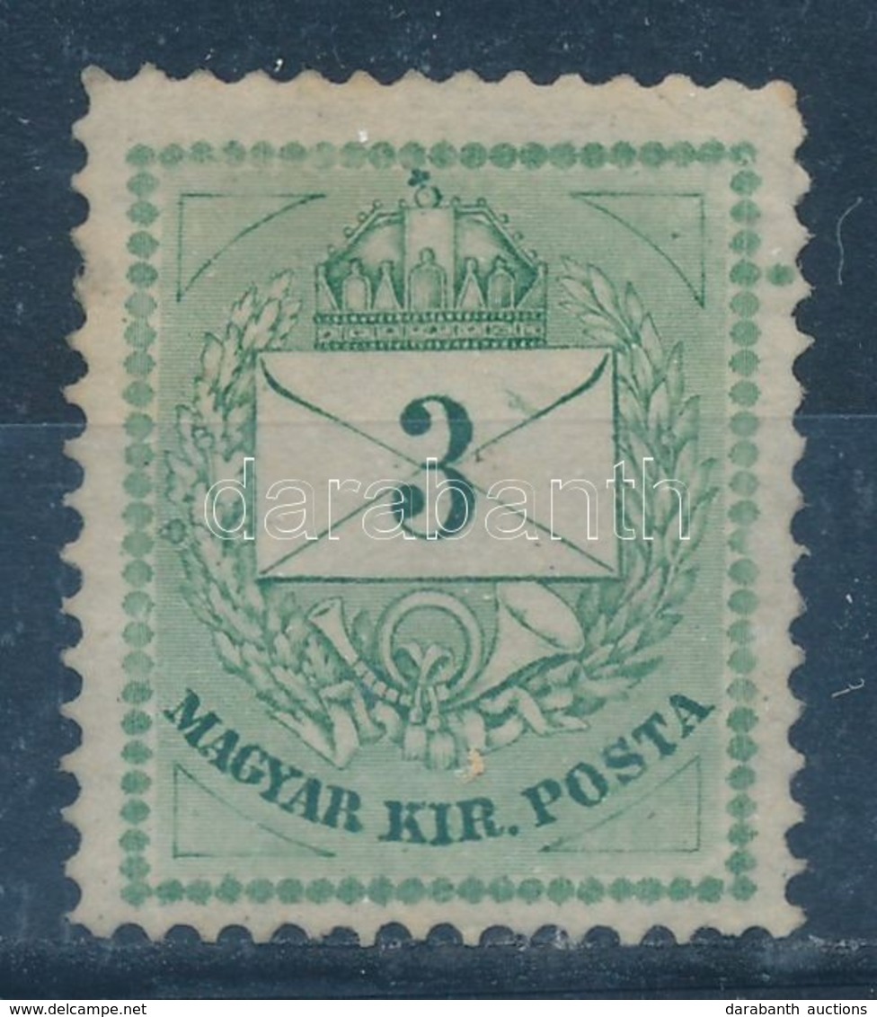 * 1874 3kr Gyöngyjavítással / With Retouche - Altri & Non Classificati