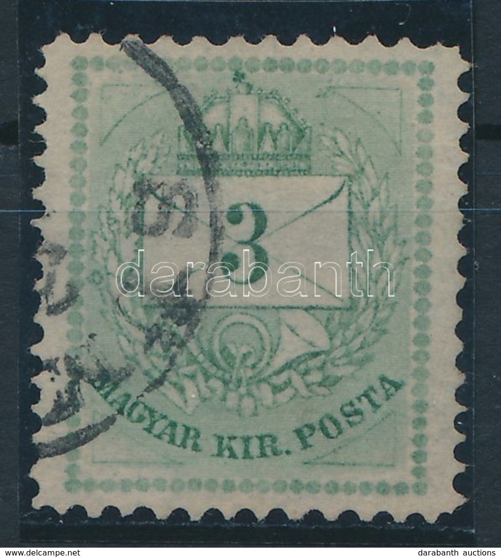 O 1874 3kr D Típus, 11 1/2 : 13 Fogazás, Katalógusban Nem Szerepel! / Mi 16, Perforation 11 1/2 : 13 - Altri & Non Classificati