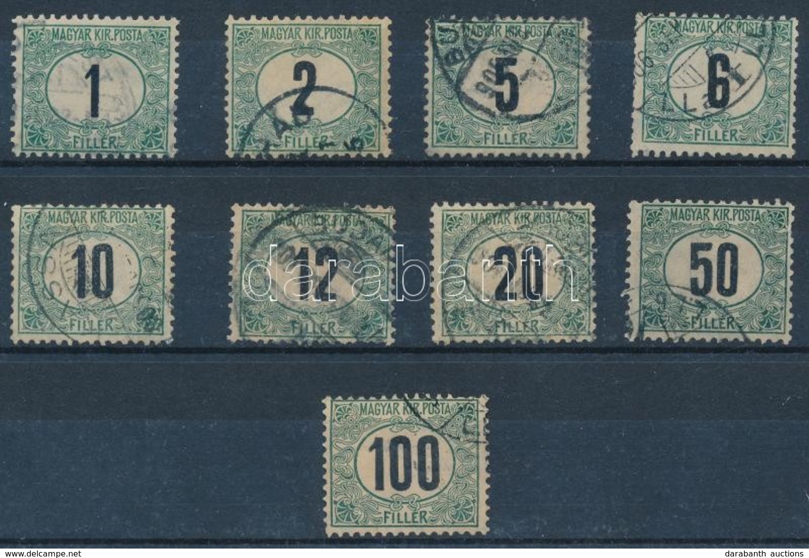 O 1903 Zöldportó Sor / Postage Due Mi 1-9 - Altri & Non Classificati