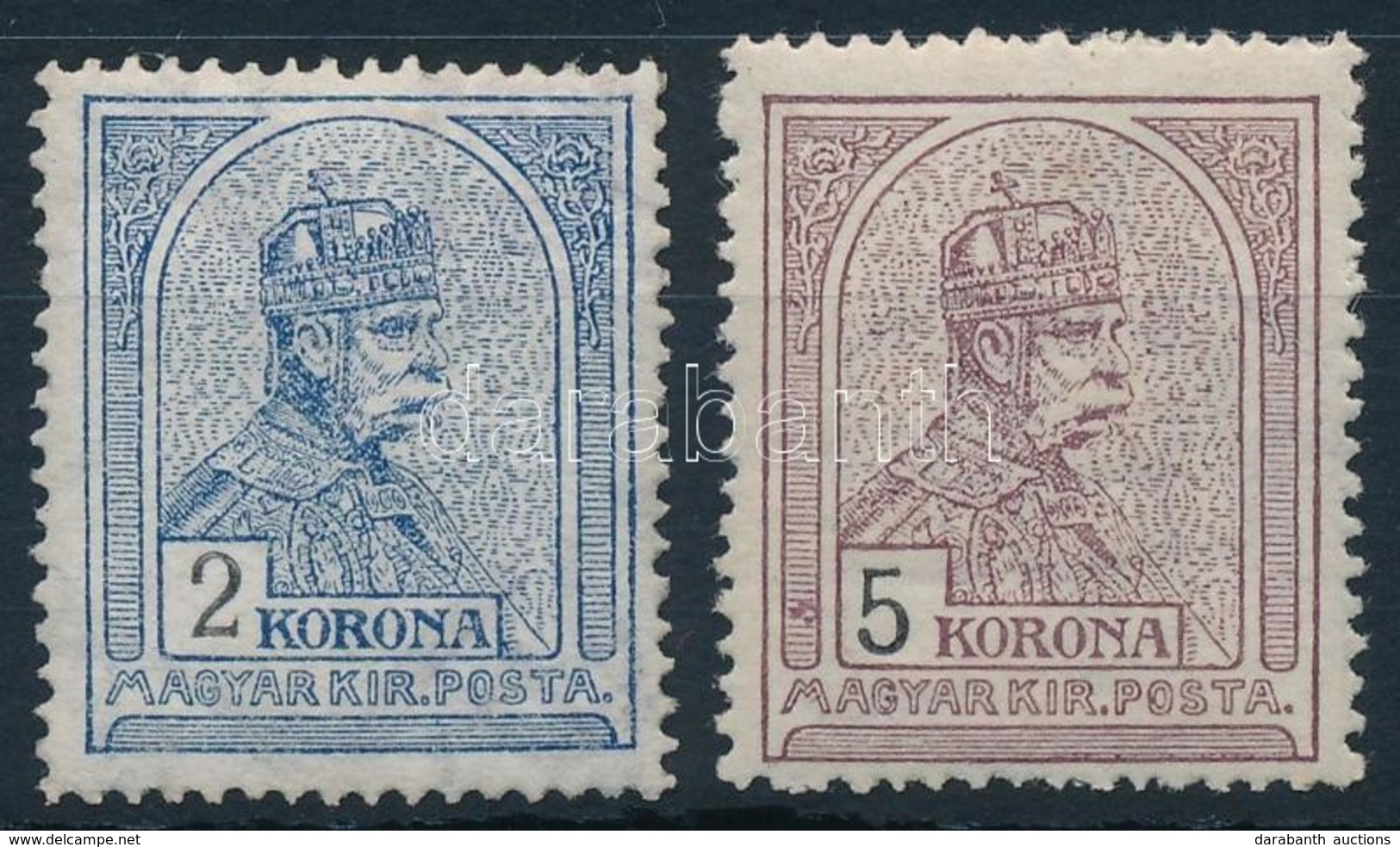 ** 1909 Turul 2K, 5K (94.000) / Mi 106 Y-107 Y - Altri & Non Classificati